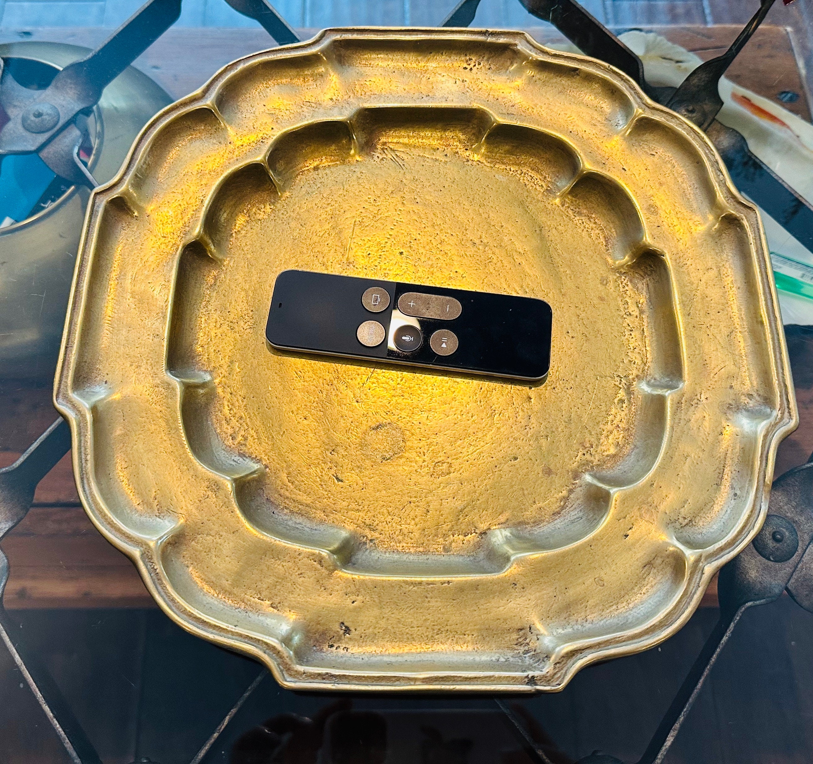 Vintage Brass Traysquared Metal Traybrass Vanity Tray Etsy