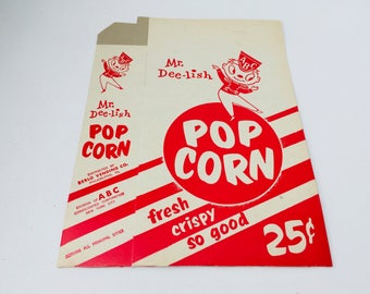 Vintage ABC M. Dee-lish Pop Corn Box