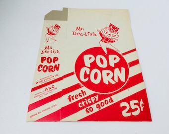 Jahrgang ABC Mr. Dee-lish Pop Corn Box