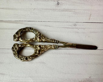 Vintage Sterling Silver German Scissors--Sterling Scissors--German Scissors