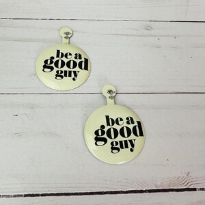 Vintage Pair Of &quot;Be A Good Guy&quot; White Horse Scotch Whisky Pins--Vintage Whisky Collectible--Vintage Scotch Collectible
