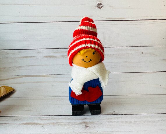 Made In Sweden Wooden Gnome Doll-- Swedish Christmas Gnome--Made in Sweden
