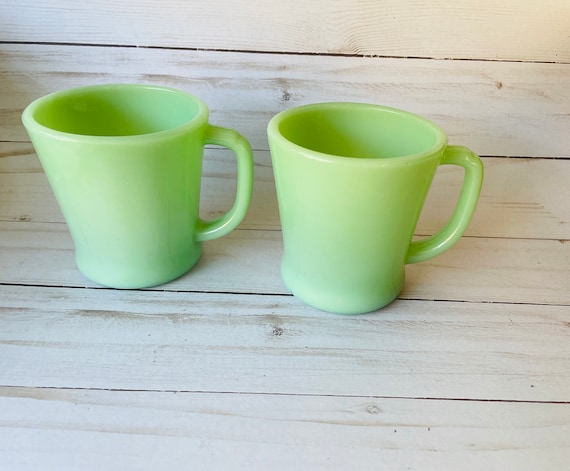 Pair of Fire King Jadeite D Handle Mugs - Etsy Canada