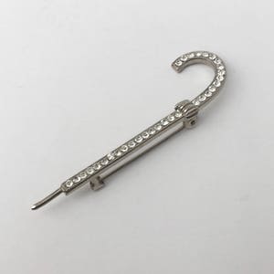 Vintage Rhinestone Candy Cane Brooch