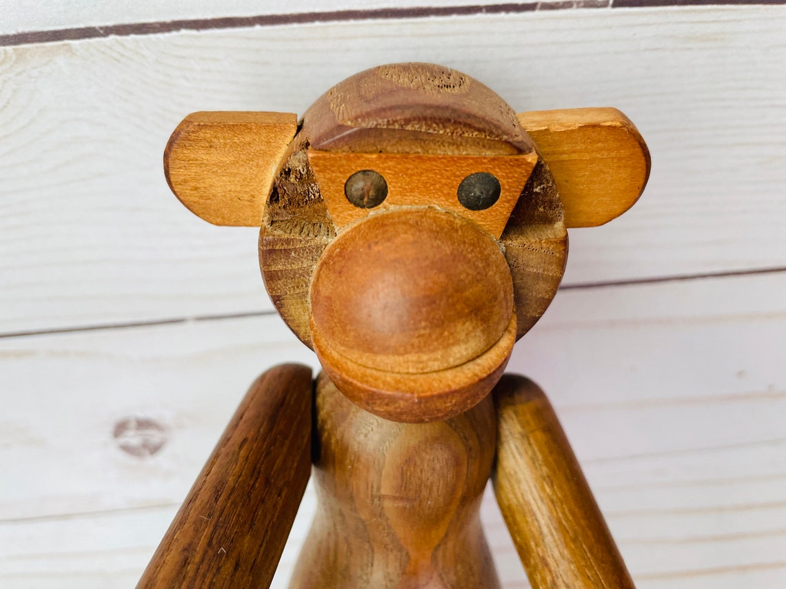 MCM Articulated Wooden Hanging Monkey Made in Japan Etsy