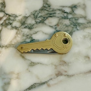 Vintage Mini Pocket Knife--Key Shaped Pocket Knife--Necklace Pocket Knife--Key Necklace