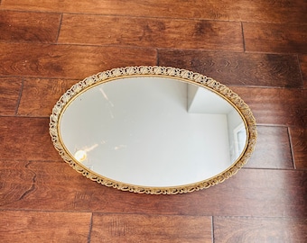 Oval Gold Ormolu verspiegelt Waschtisch