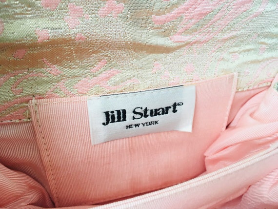 Vintage Pink & Gold Brocade Jill Stuart Handbag - image 6