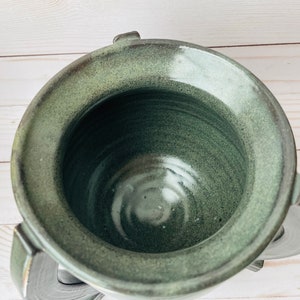 Handmade Art Pottery Tripod VaseModern Design Pottery VaseAtomic Design Pottery image 6