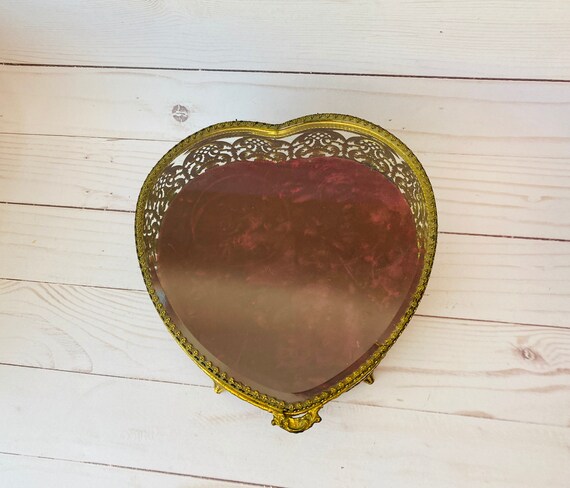 Jewelry Boxes - Large Heart Shaped Ormolu Box - image 7