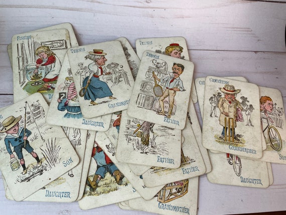 Antique Old Maid Card Game--Vintage Old Maid Cards