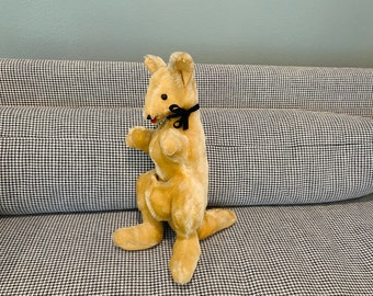 Kangaroo Plush Toy, Vintage Mohair