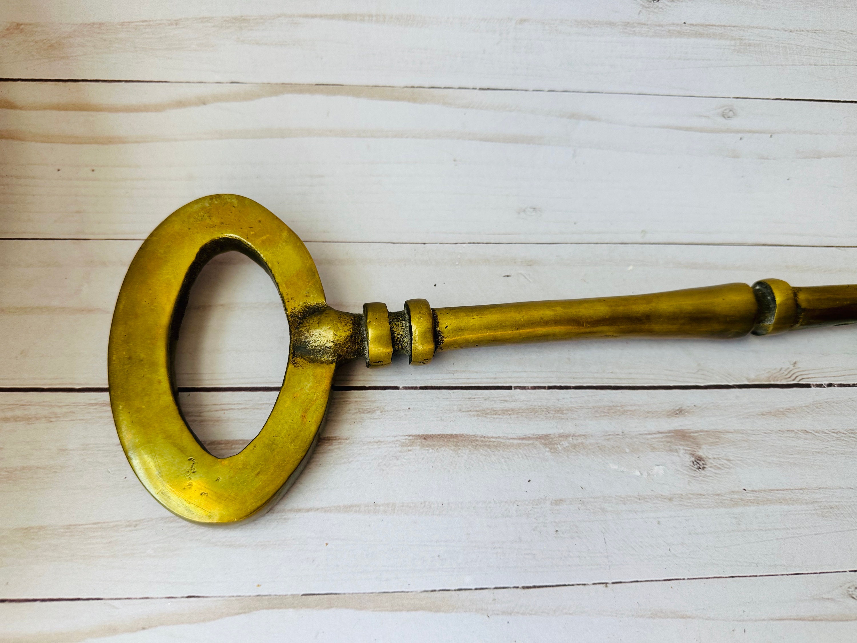 Vintage Solid Brass Keylarge Brass Key Etsy