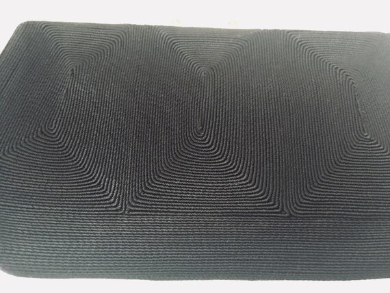 Vintage 1940s Black Corde Clutch - image 5