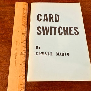 Card Switches Von Edward Marlo--Vintage Buch--Signiertes Vintage Buch--Edward Marlo