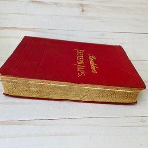 Antique Baedeker&#39;s Guide Books--Antique Travel Guides--Baedeker Eastern Alps