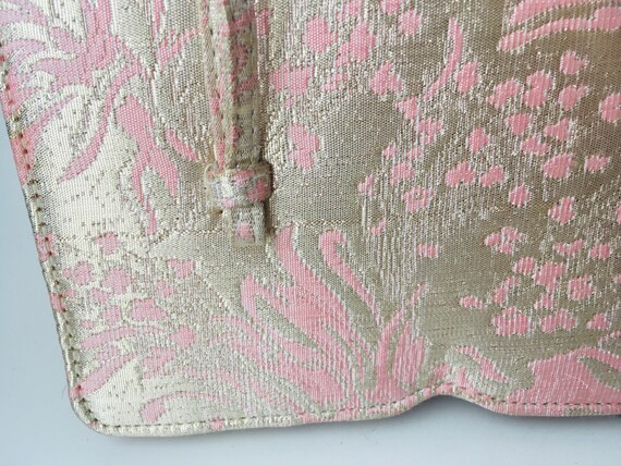 Vintage Pink & Gold Brocade Jill Stuart Handbag - image 3