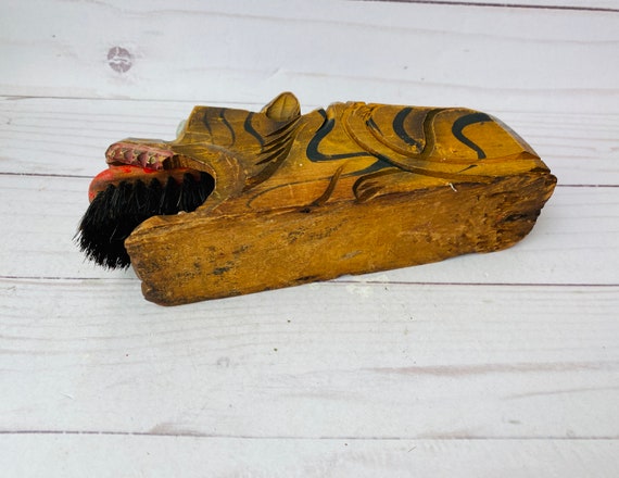 Vintage Carved Tiger Shoe Brush--Vintage Shoe Bru… - image 9