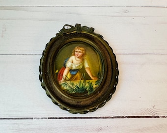 Antique Frame With Bow Detail--Ornate Antique Photo Frame--French Frame