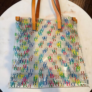 Vintage Dooney & Bourke Handbag--Dooney And Bourke--Dooney And Bourke Plastic Vinyl Handbag--See Through Handb--Dooney And Bourke Tote