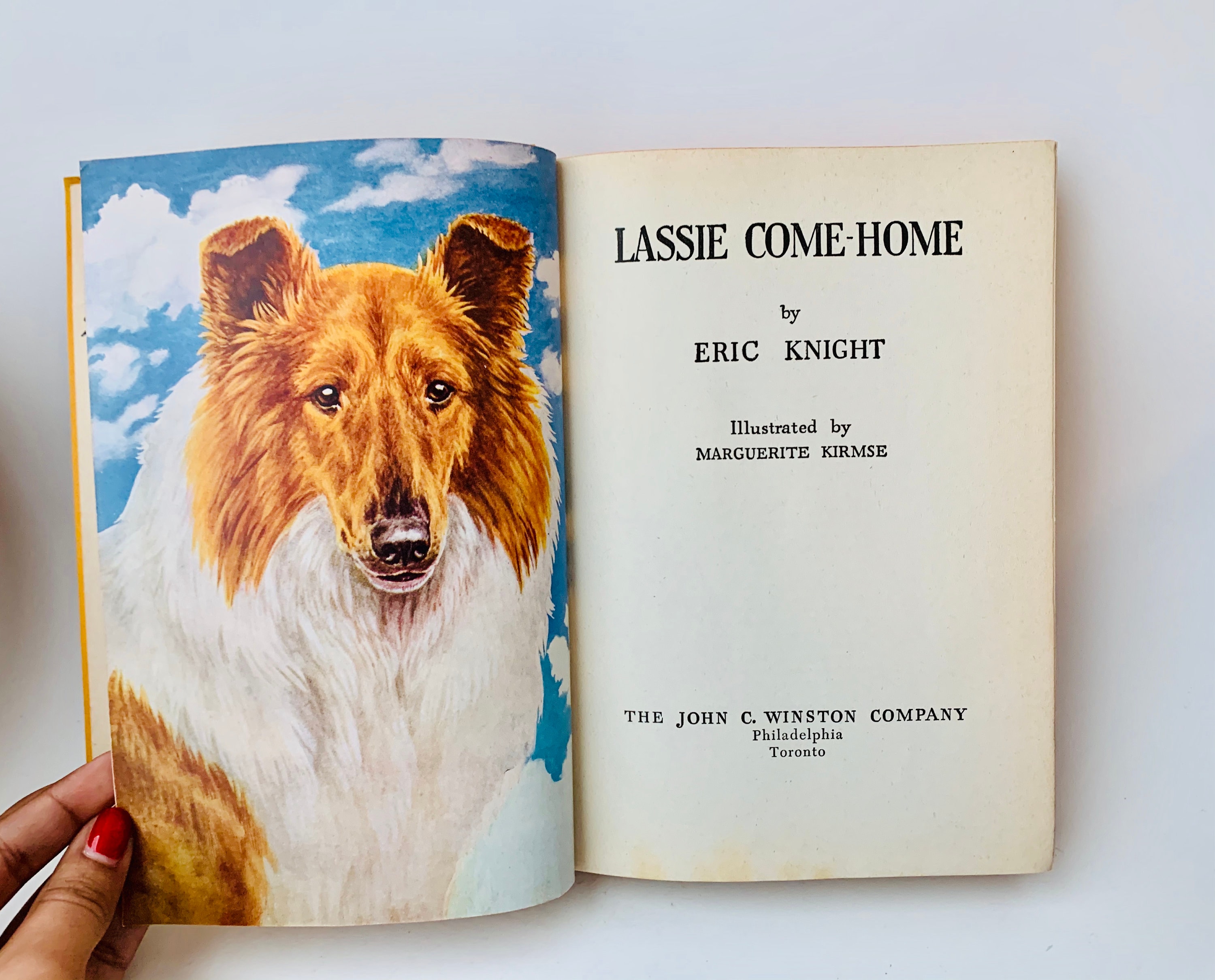 1945 Lassie Come Home Book By Eric Knight Etsy