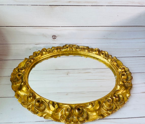 Italian Florentine Mirror--Oval Gold Mirror
