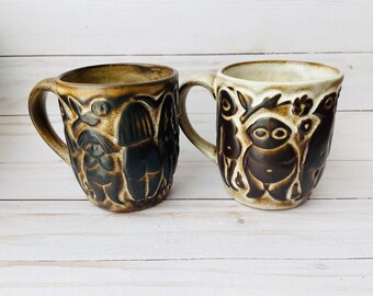 MCM Howard Pierce Nude Figures Mug--Vintage Nude Characters Mug--MCM Collectible Mug--Nude Ladies Mug--Howard Pierce Mug--MCM Signed Mug