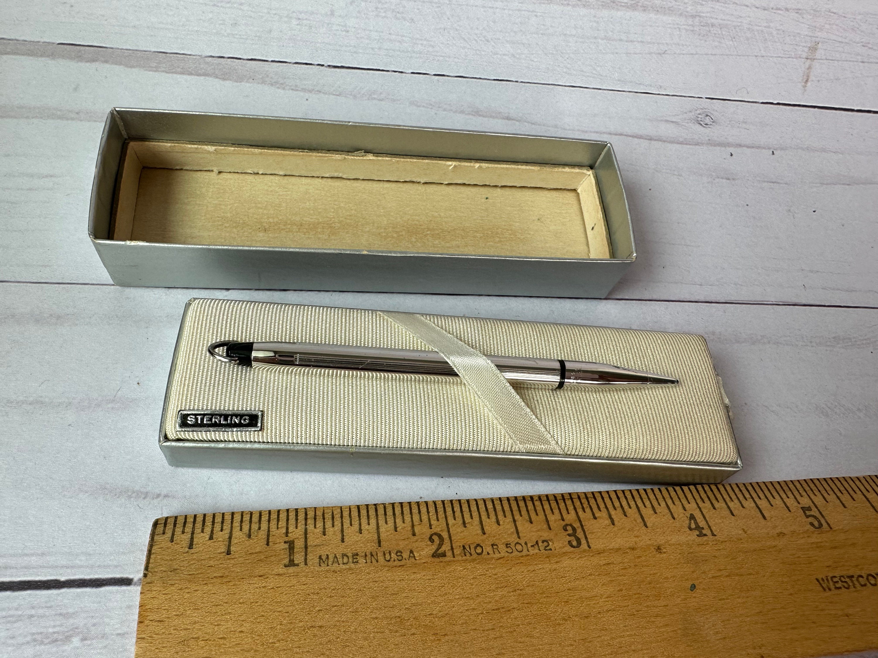 SETTELAGHI Silver Ballpoint Pen, Sterling Silver Pen, Vintage Pen