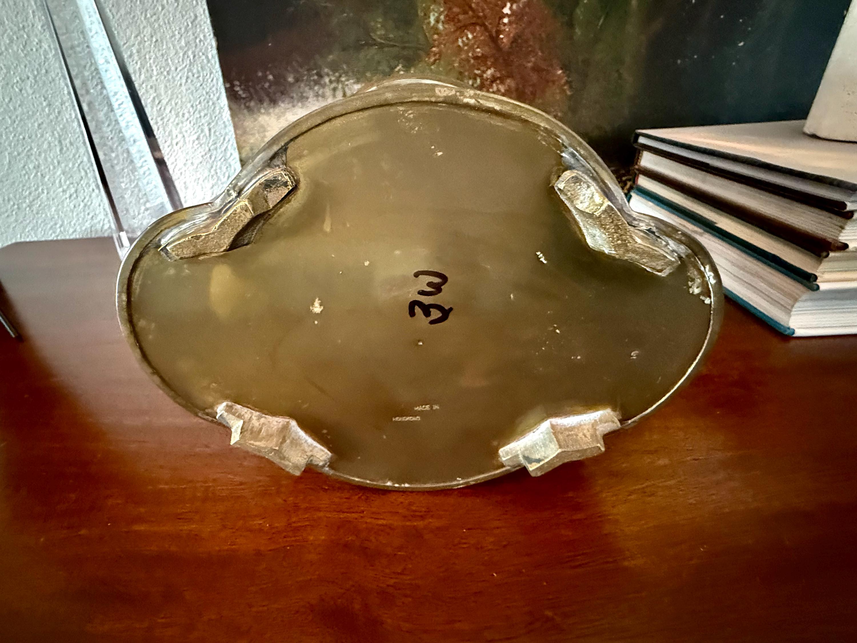 Vintage Brass Tea Caniser--vintage Chinese Etched Brass Canister
