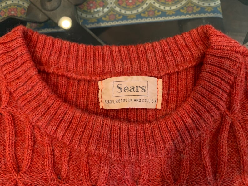 Vintage Sears Roebuck /& Co Sweater Made In USA Size S