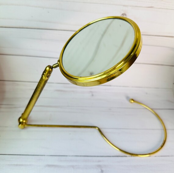 Vintage MCM French Adjustable Table Mirror--Vintage Vanity Mirror--Vintage Makeup Mirror--Bendable Makeup Mirror