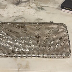 Whiting & Davis Silver Mesh Pouch--Silver Mesh Pouch--Silver Evening Bag