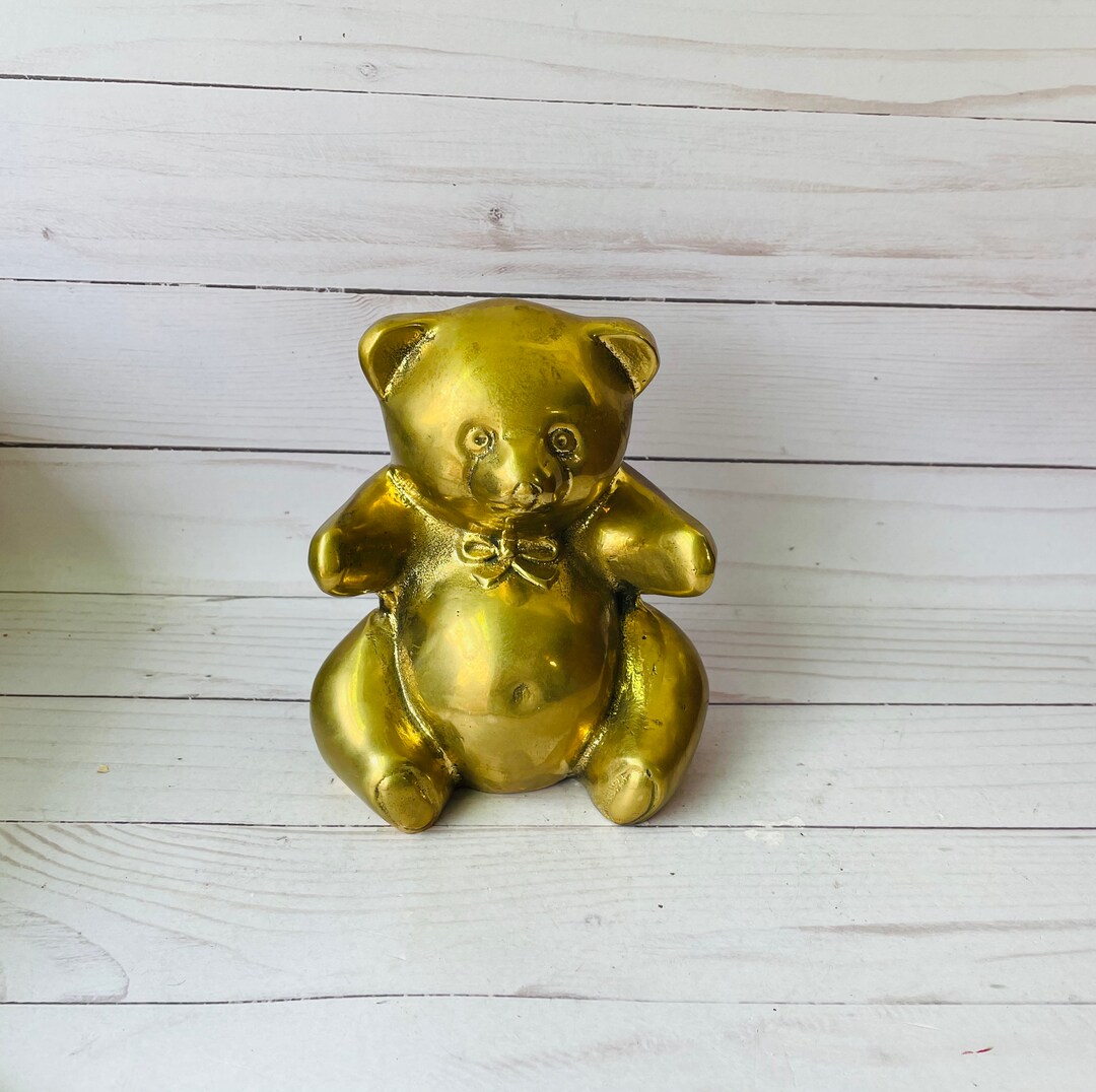 Brass Bear Vintage Animal Bookend Etsy UK
