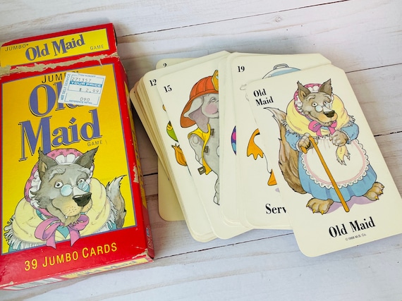 Vintage 1968 Milton Bradley Old Maid Card Game 35 Cards