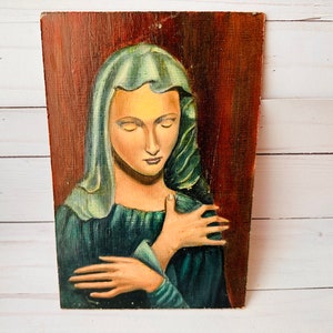 Portrait original vintage--Portrait féminin--oeuvres d'art originales vintage