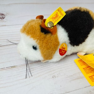 Vintage Steiff Meerschweinchen Plüschtier mit Original Tags, Sammlerstück, Retro Stofftier, sehr guter Zustand, Einzigartige Geschenkidee