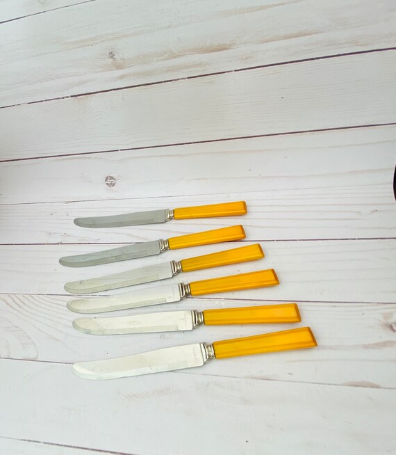 Butterscotch Color Stainless Steel Butter Knives