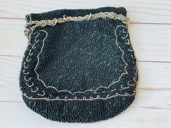 Vintage Beaded Pouch Purse--Vintage Beaded Purse - image 2