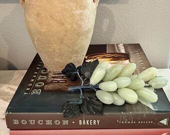 Vintage Jade Grapes--Vintage Stone Grapes--Grape Cluster