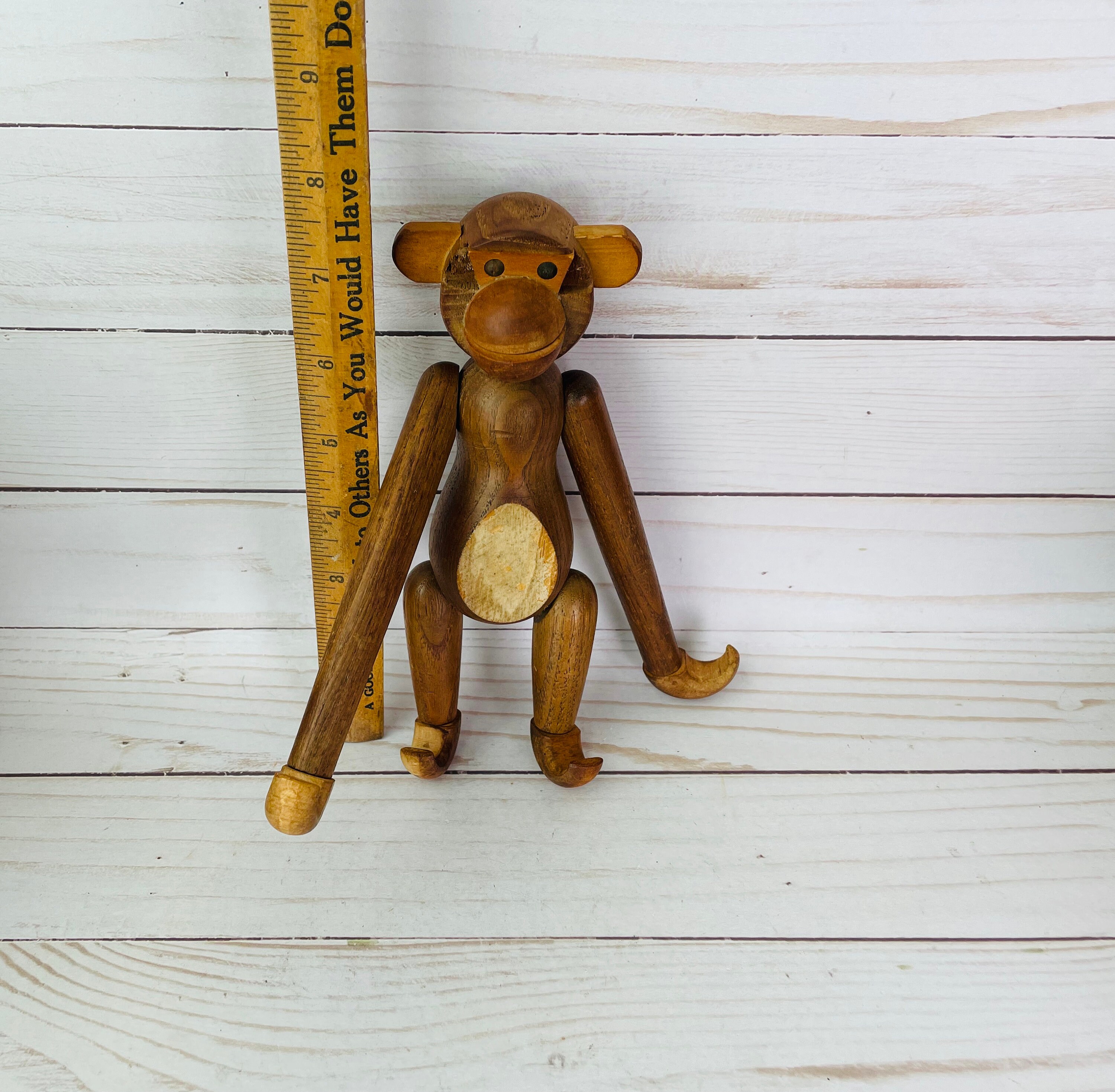 MCM Articulated Wooden Hanging Monkey Made in Japan Etsy