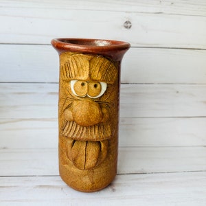 Face Mug-- Vintage Stoneware Mug