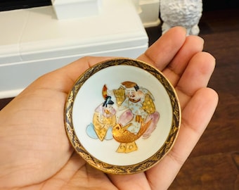 Vintage Miniature Chinese Bowl--Miniature Chinoiserie Bowl--Dollhouse Chinoiserie