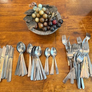 Vintage United Airlines Flatware--Vintage United Airlines--United Airlines Silverware--Vintage Airline Memorabilia--Airline Cutlery