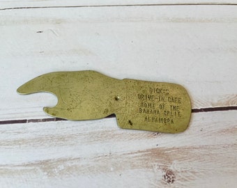Vintage Spin To See Who Pays Bottle Opener--Vintage  Dick's Drive-In Cafe Bottle Opener