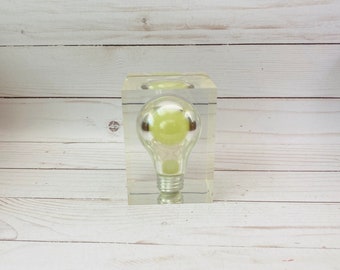 Pop Art Glow In The Dark Lucite Lightbulb