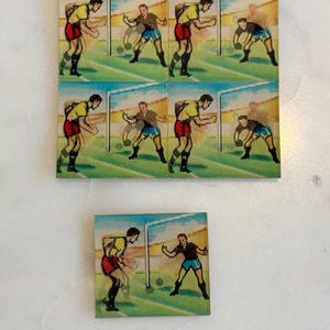 Vintage Vari-Vue Novelty Lenticular Soccer Cards--Vintage Lenticular Card--Novelty Soccer Gift--Lenticular