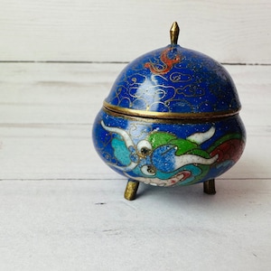 Mini Cloisonne Box--Dragon Cloisonne Box