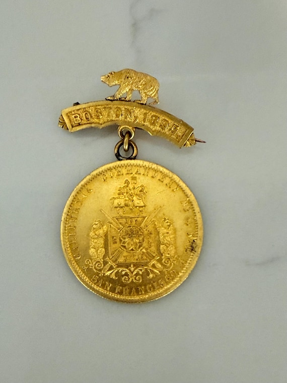 1895 Knights Templar Boston Triennial Conclave Brooch--Victorian Era Brooch--Victorian Era Knights Templar--Knights Templar Brooch