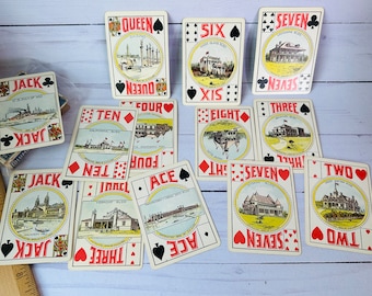 Antique Columbian Souvenir Deck Of Cards- Antique Deck Of Cards--Antique World's Fair Deck Of Cards--Antique Chicago Collectible
