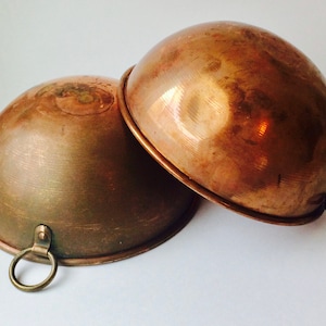 Vintage Italian Copper Mixing Bowls--Copper Bowls--Copper Kitchen Decor